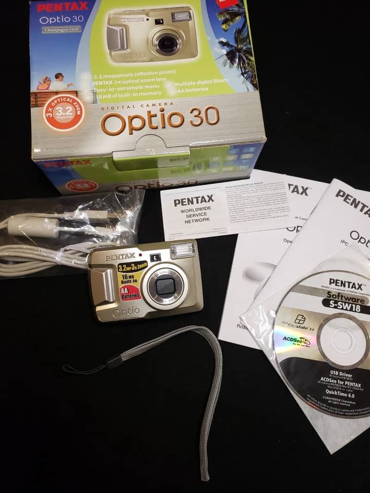 Pentax Optio 30 Digital Cameras Silver Used - Good Body Only