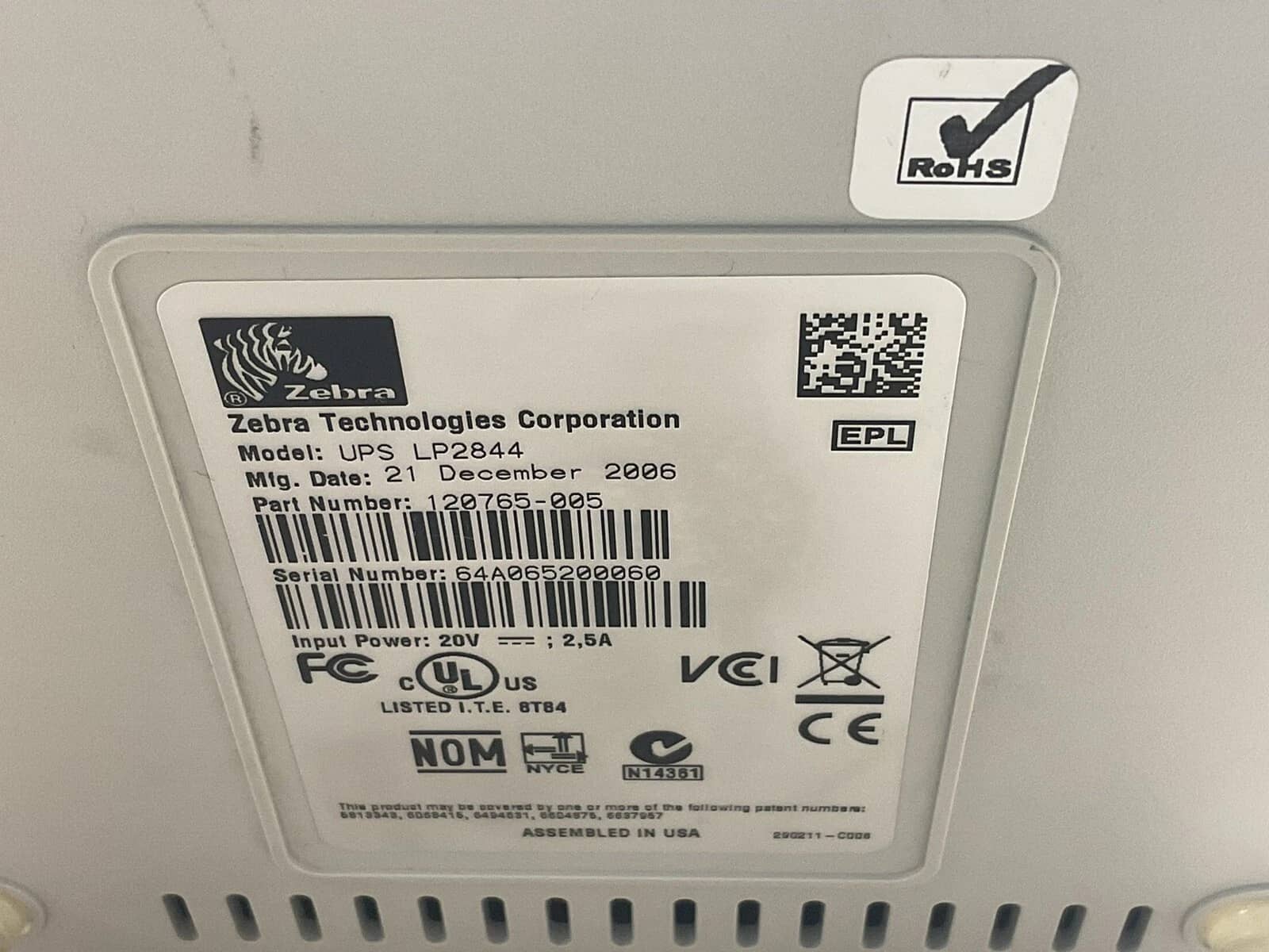 Zebra ELTRON 2844 CTP Printers Used - Good
