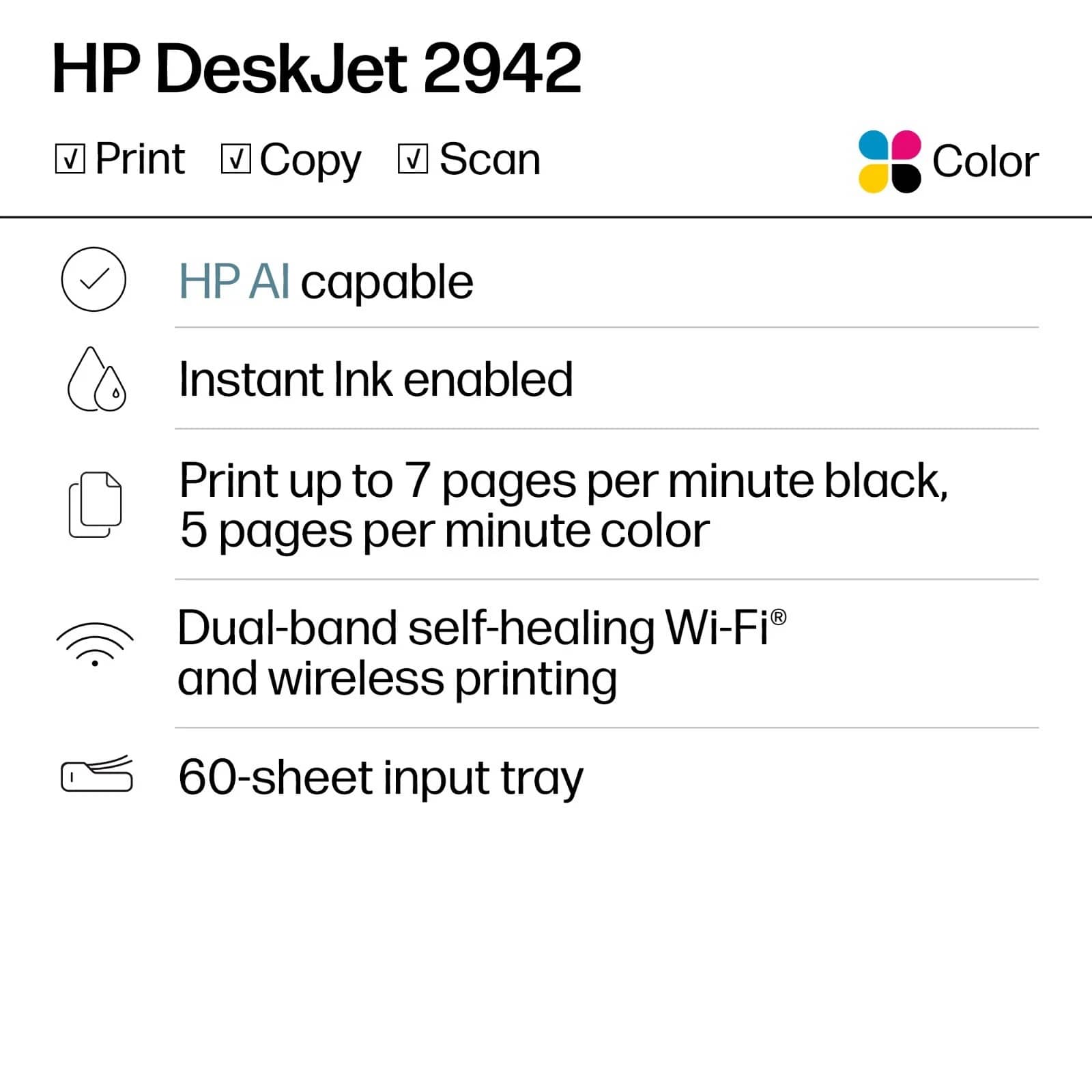 HP DeskJet 2942 Printers New