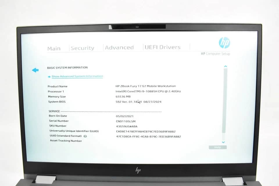 HP ZBook Fury 17 G7 Computers 512GB 32GB Used - Good