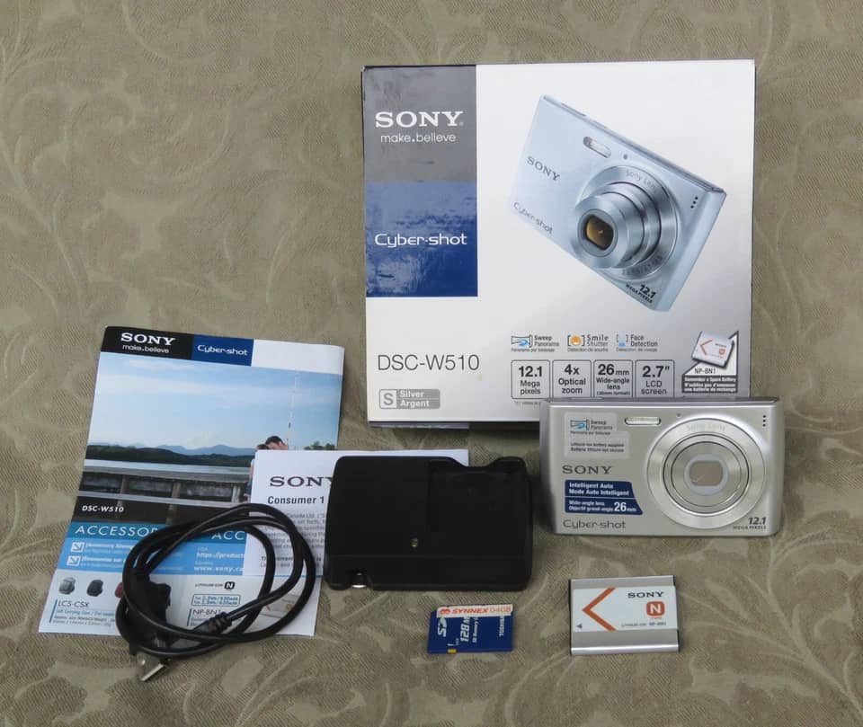 Sony Cyber-shot DSC-W510 Digital Cameras Black Used - Good Body Only