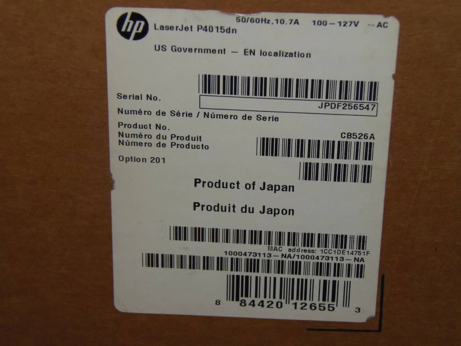 HP Laser Jet P4015dn Printers New