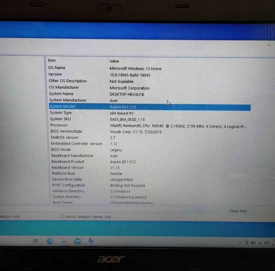 Acer ES1-512 Computers New