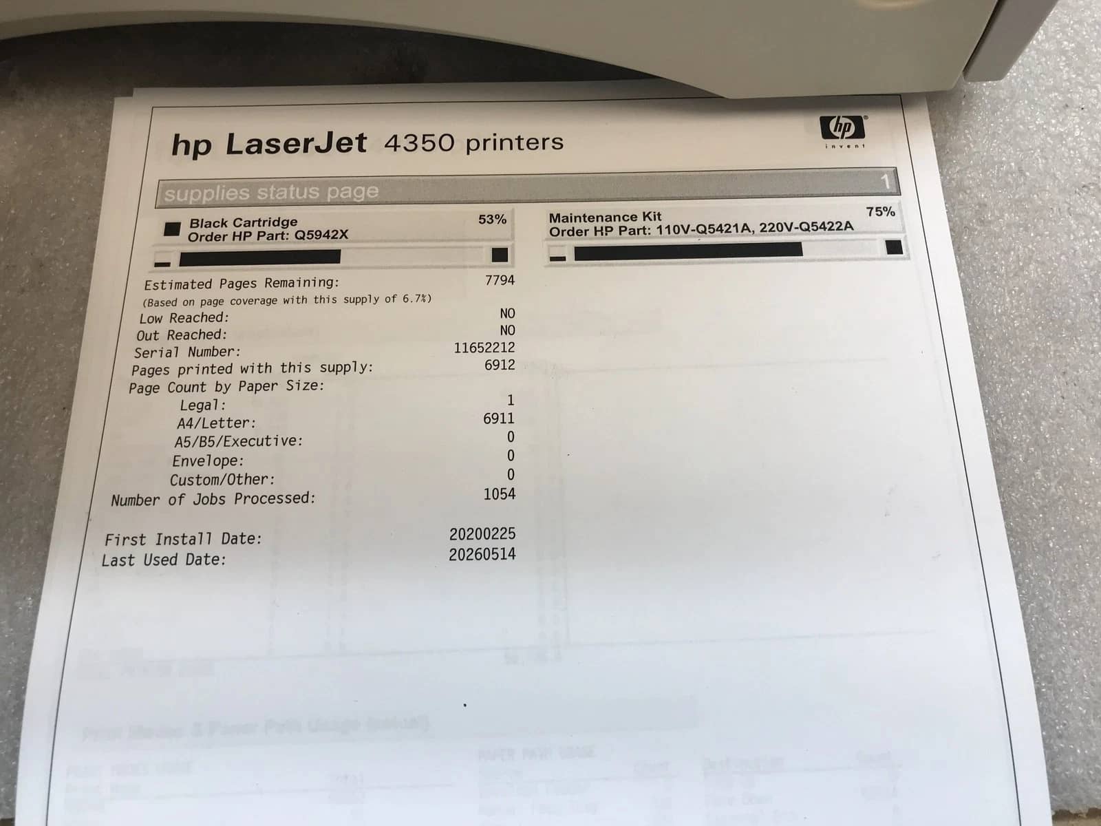 HP LaserJet 4350tn Printers Refurbished - Excellent
