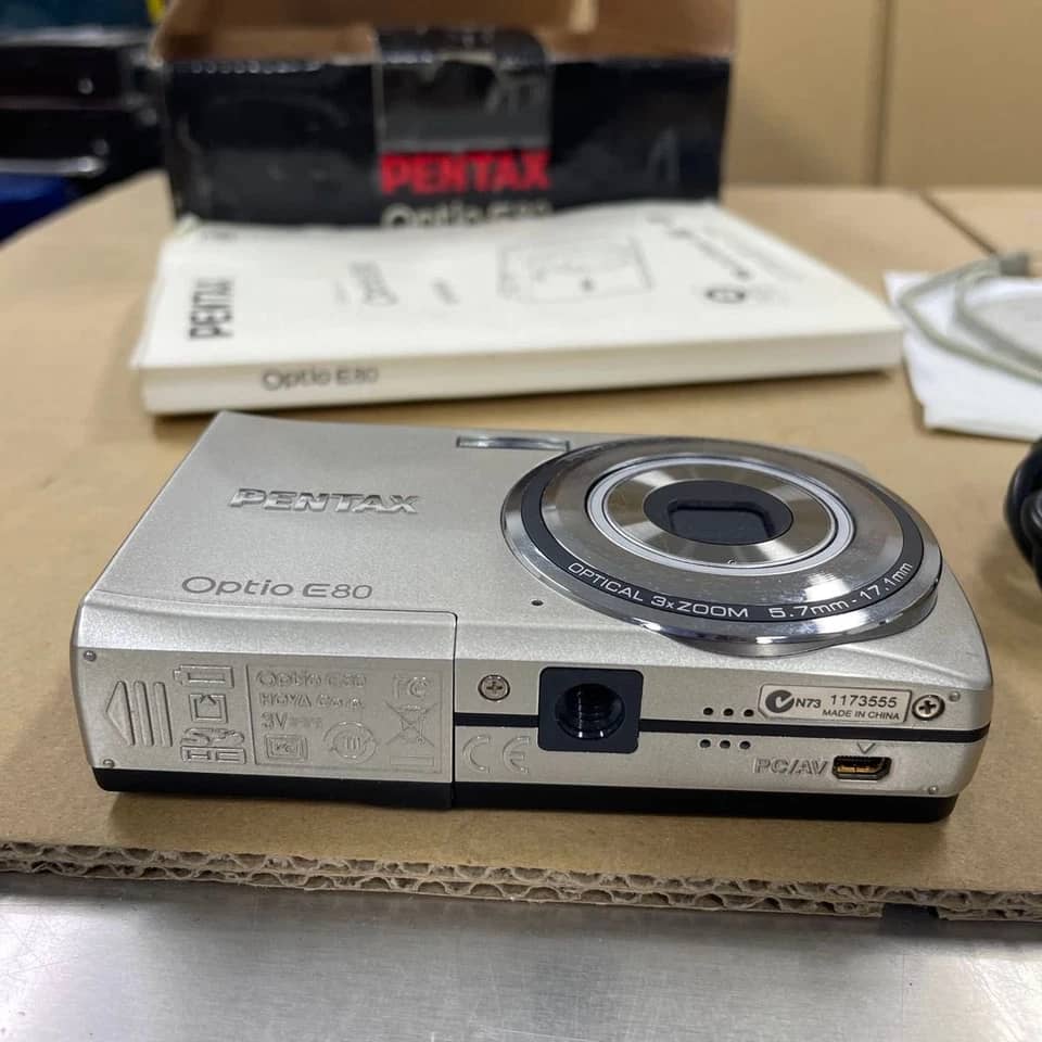 Pentax OPTIOE80 Digital Cameras Black New Body Only