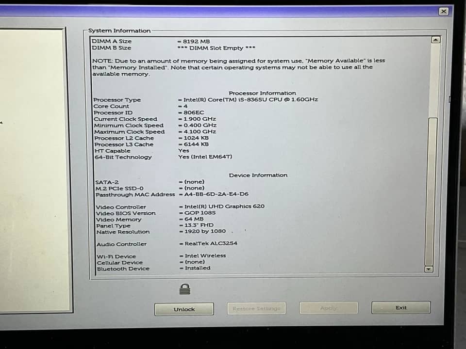 Dell Latitude 5300 2-in-1 Computers 256GB 16GB Refurbished - Excellent