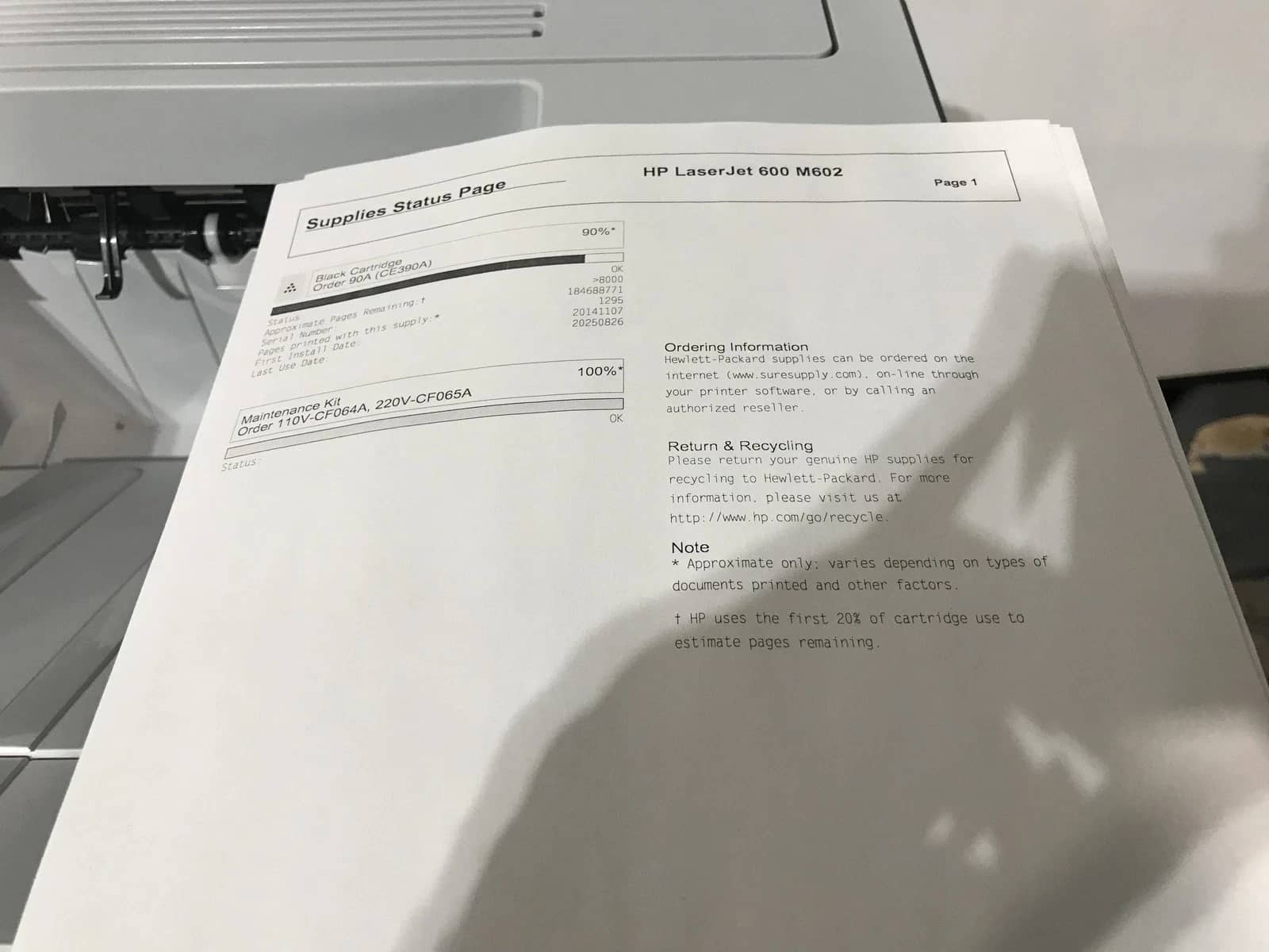 HP LaserJet Enterprise 600 M602 Printers Used - Good