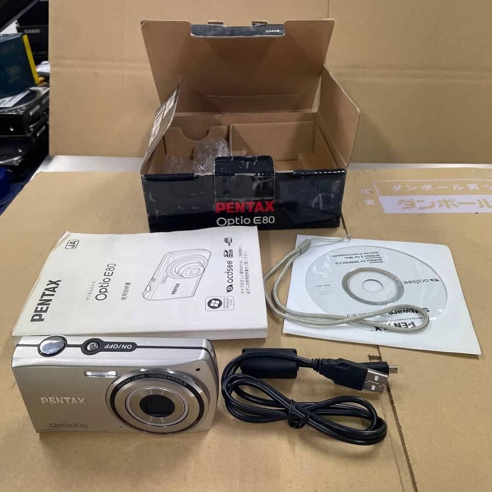 Pentax OPTIOE80 Digital Cameras Black New Body Only