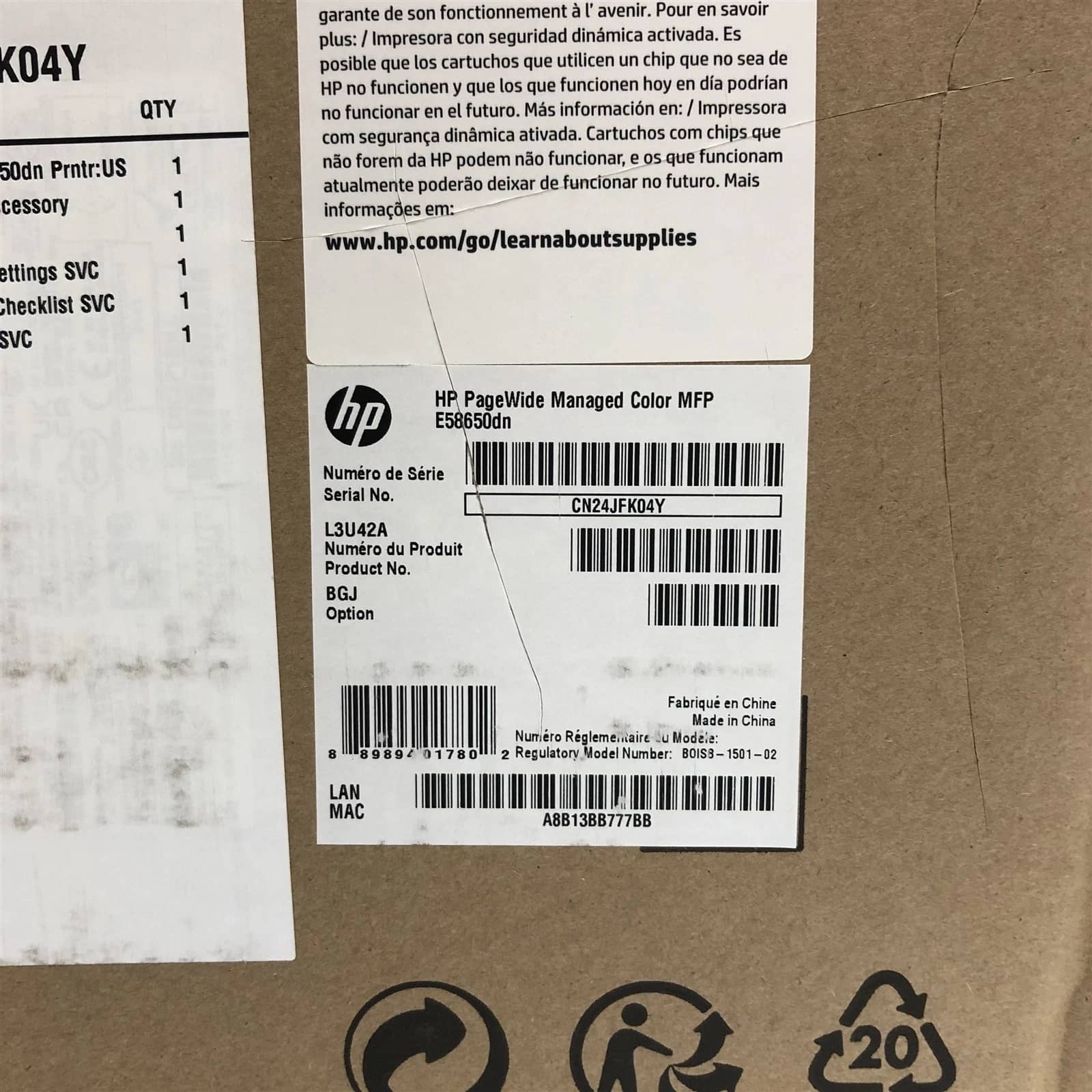 HP E58650 Printers New