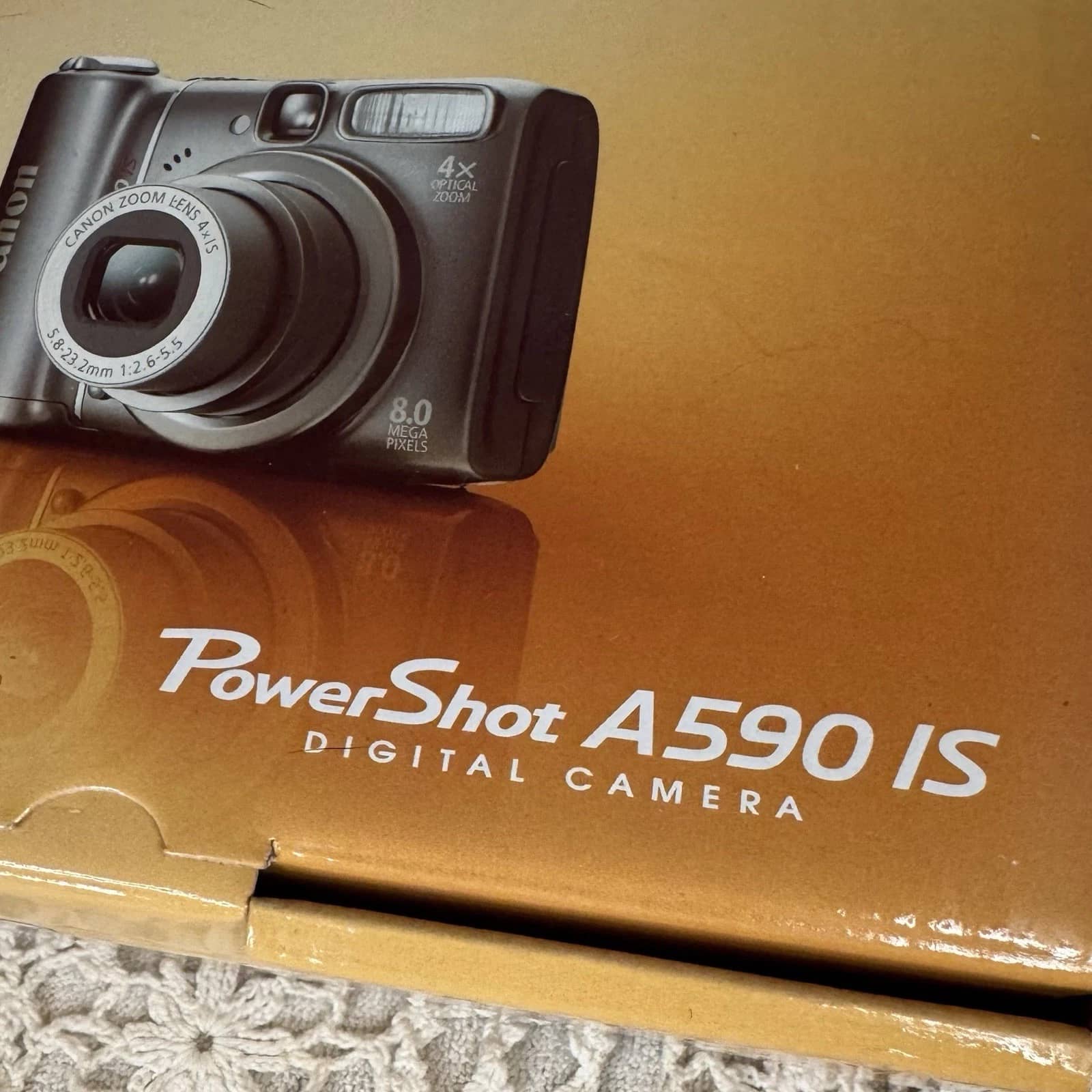Canon PowerShot A590 IS Digital Cameras Gray Open-Box Excellent Body Only
