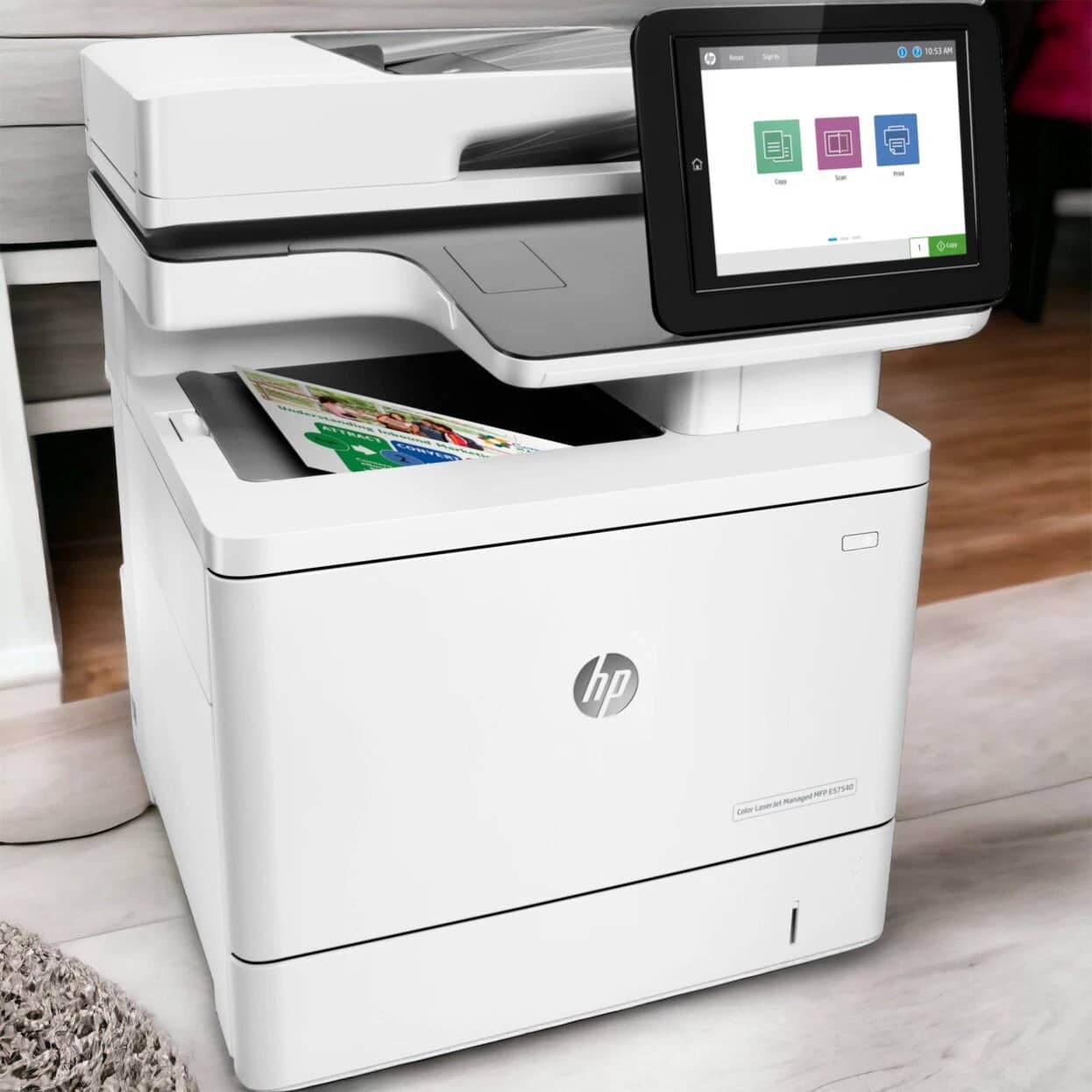HP LaserJet Managed MFP E57540dn Printers Used - Good