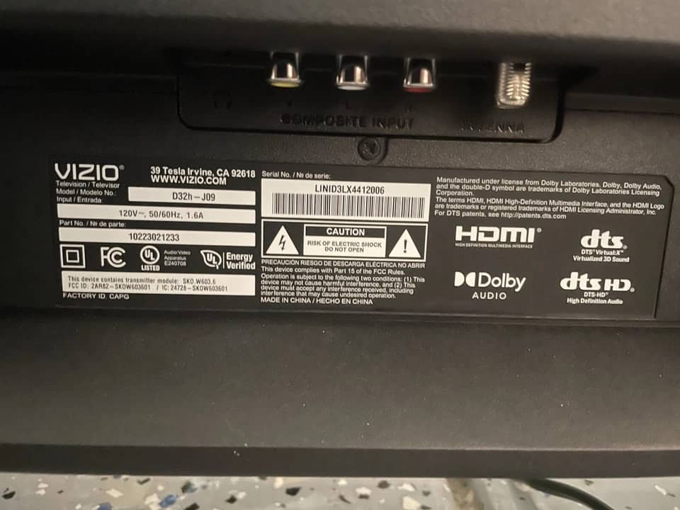 VIZIO D32H-J09 TVs