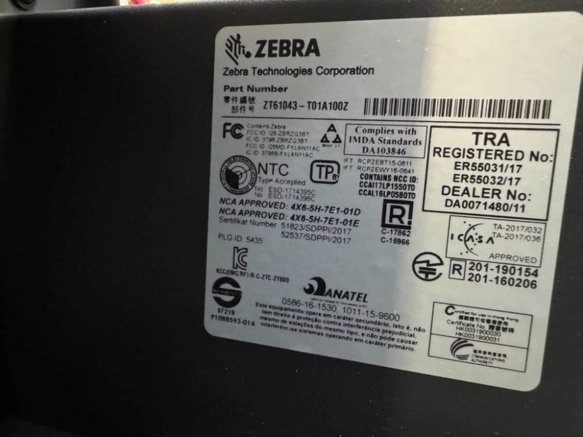 Zebra ZT61043-T01A100Z Printers Used - Good