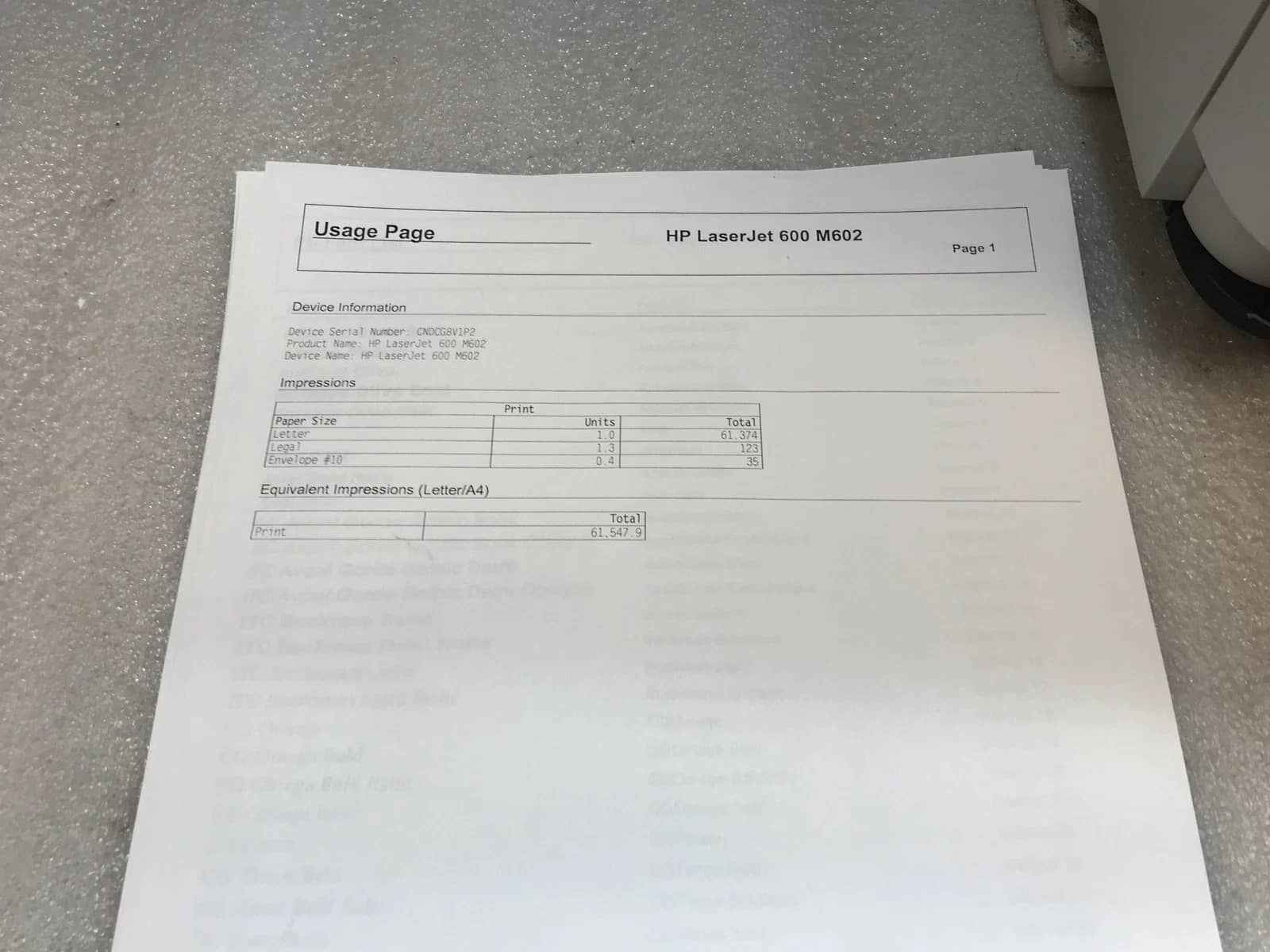 HP LaserJet Enterprise 600 M602 Laser Printers Used - Good