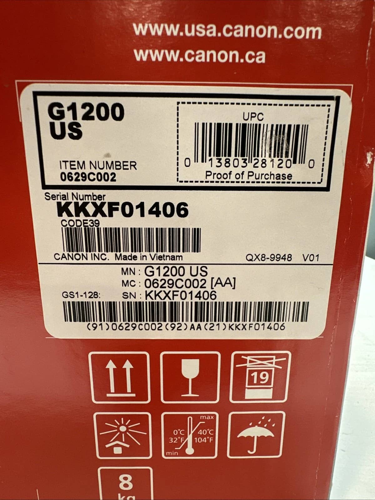 Canon G1200 Printers New