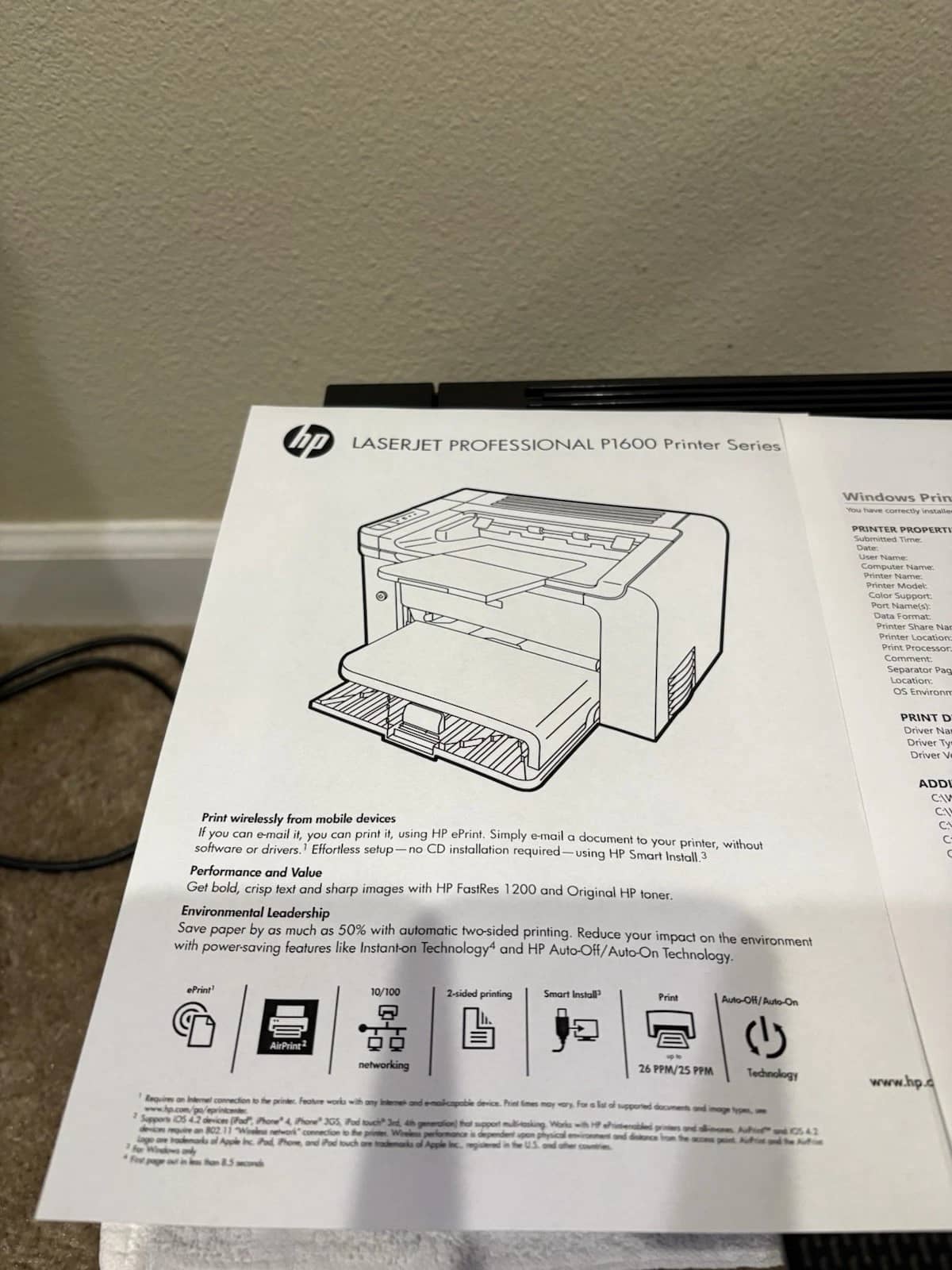 HP LaserJet Pro P1606dn CE749A Printers Refurbished - Excellent