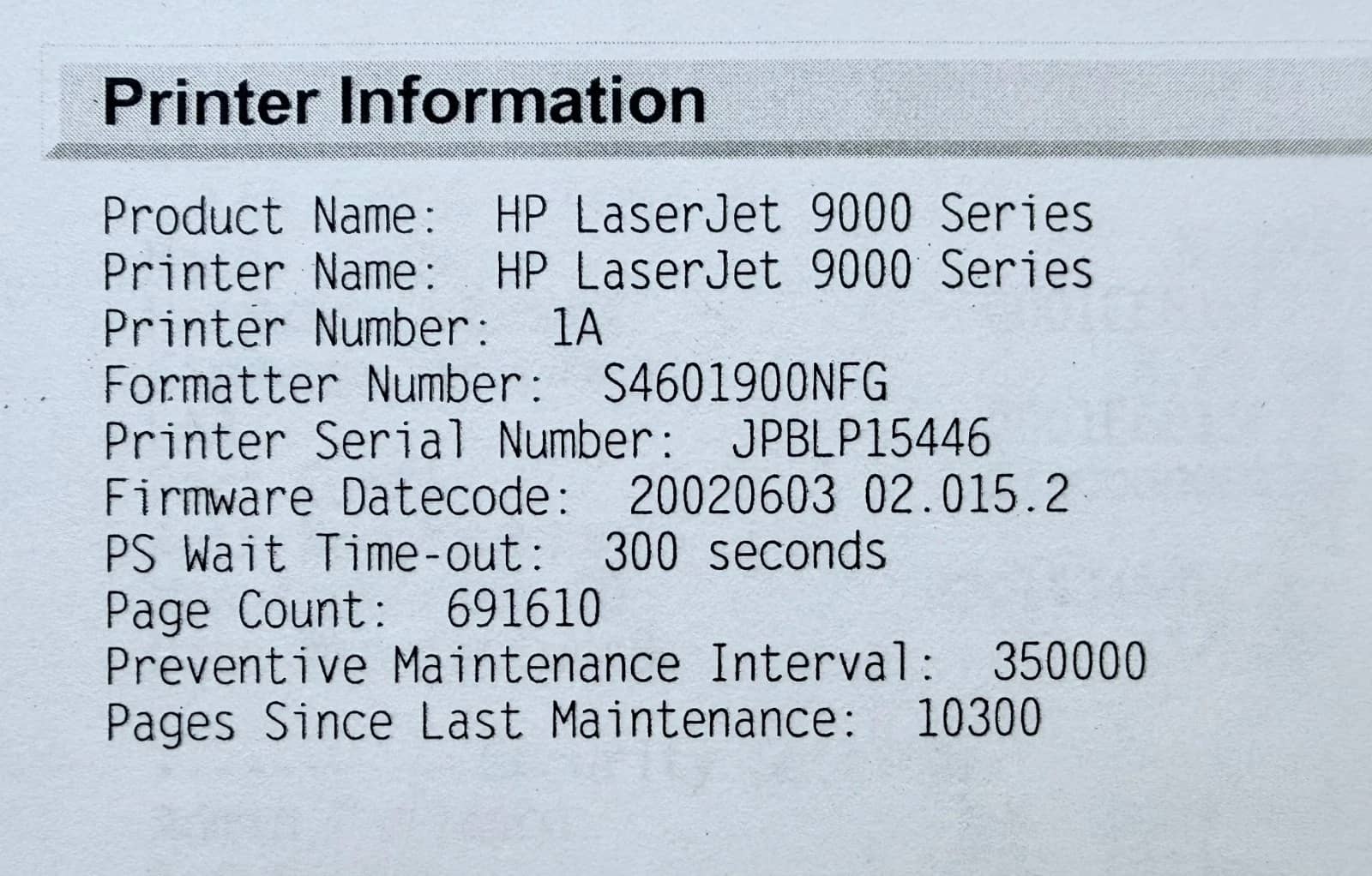 HP LASERJET 9000dn Printers Used - Good