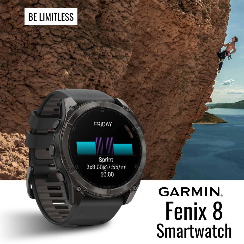 Garmin Fenix 8 AMOLED Smartwatches White 43mm New
