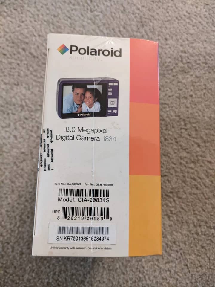 Polaroid i834 Digital Cameras Purple Used - Good Body Only