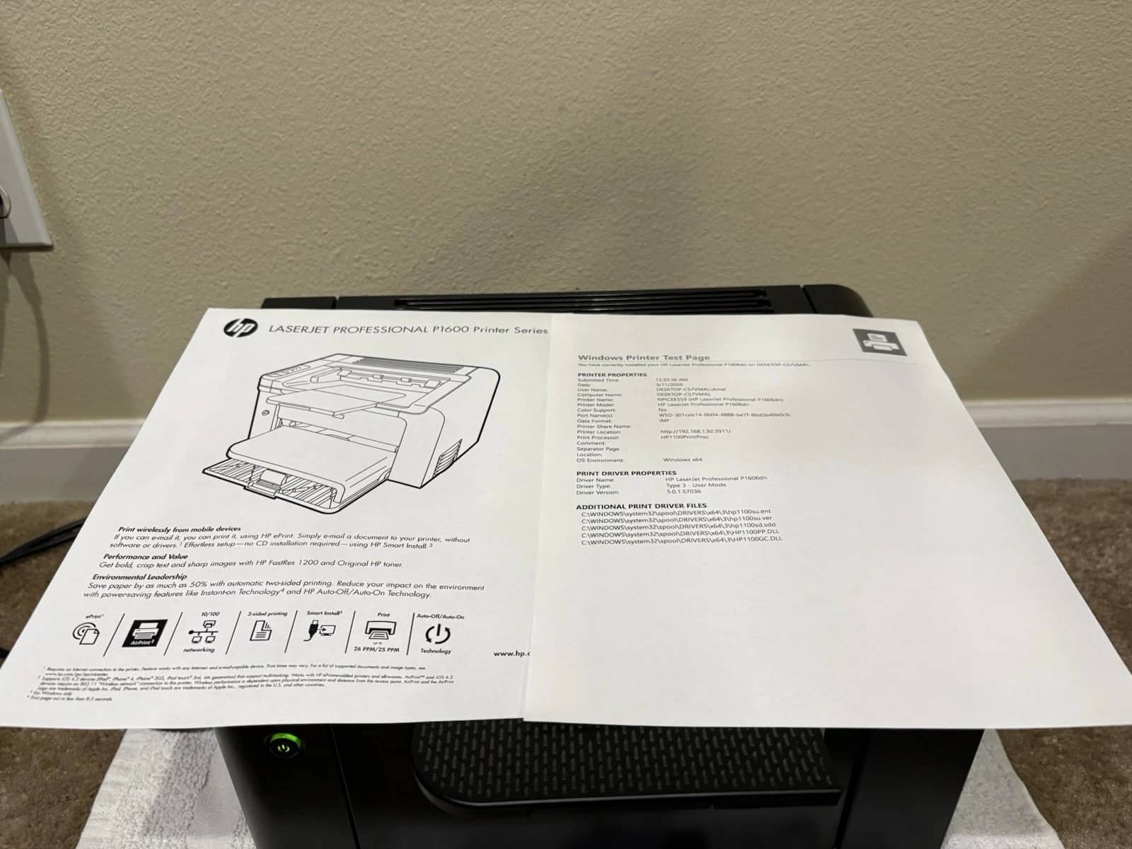 HP LaserJet Pro P1606dn CE749A Printers Refurbished - Excellent