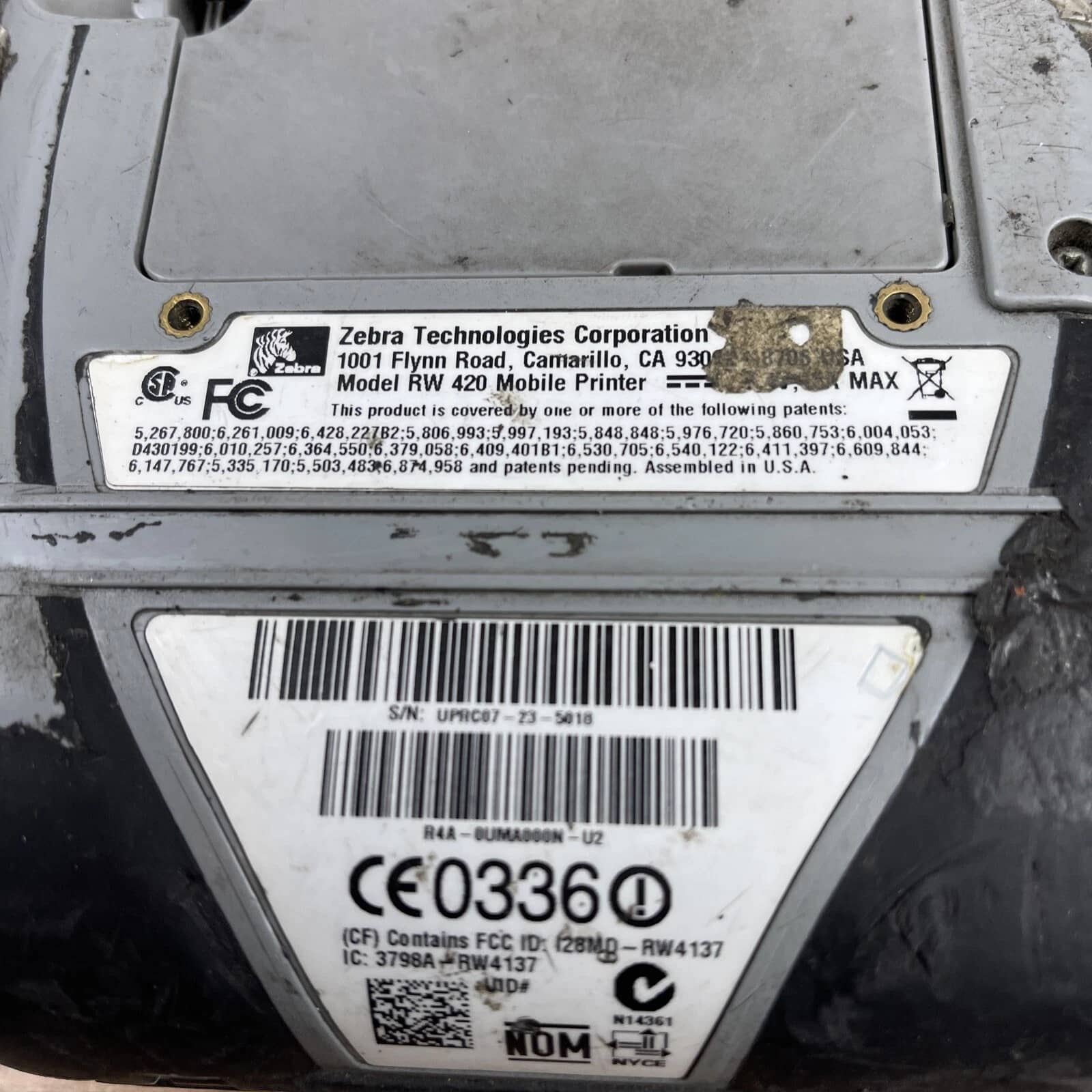 Zebra RW 420 (R4A-0UBA010N-05) Printers Used - Good