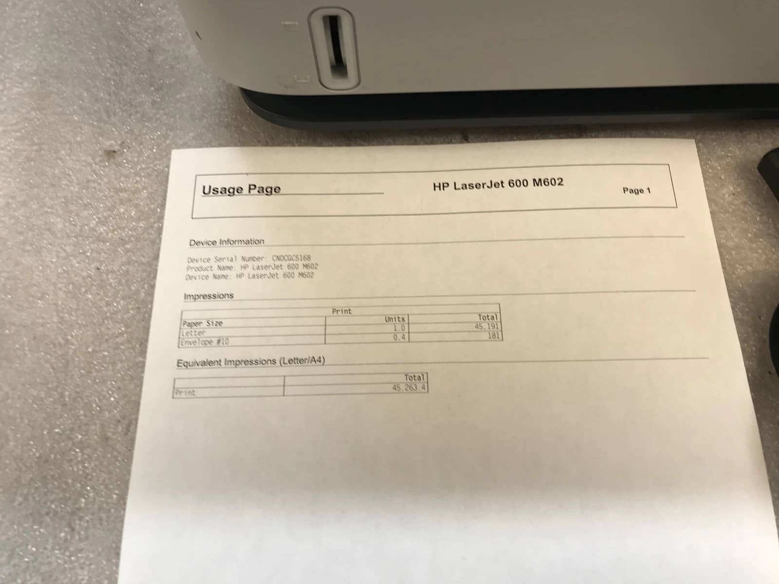 HP 600 M602 Printers Used - Good
