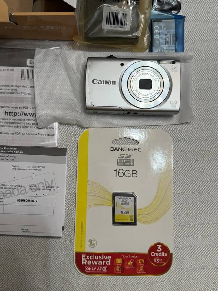 Canon PowerShot A2500 Digital Cameras Red New Body Only