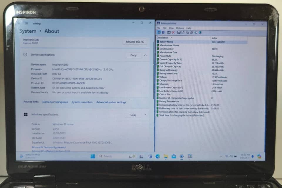 Dell Inspiron 5510 Computers