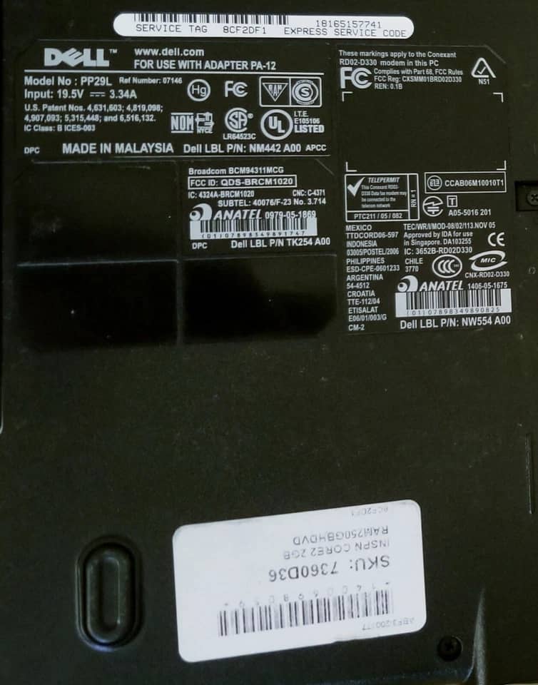 Dell Inspiron 1525 Computers