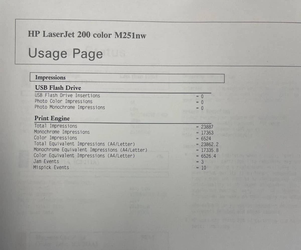 HP LaserJet pro 200 color mfp m251nw Printers Used - Good