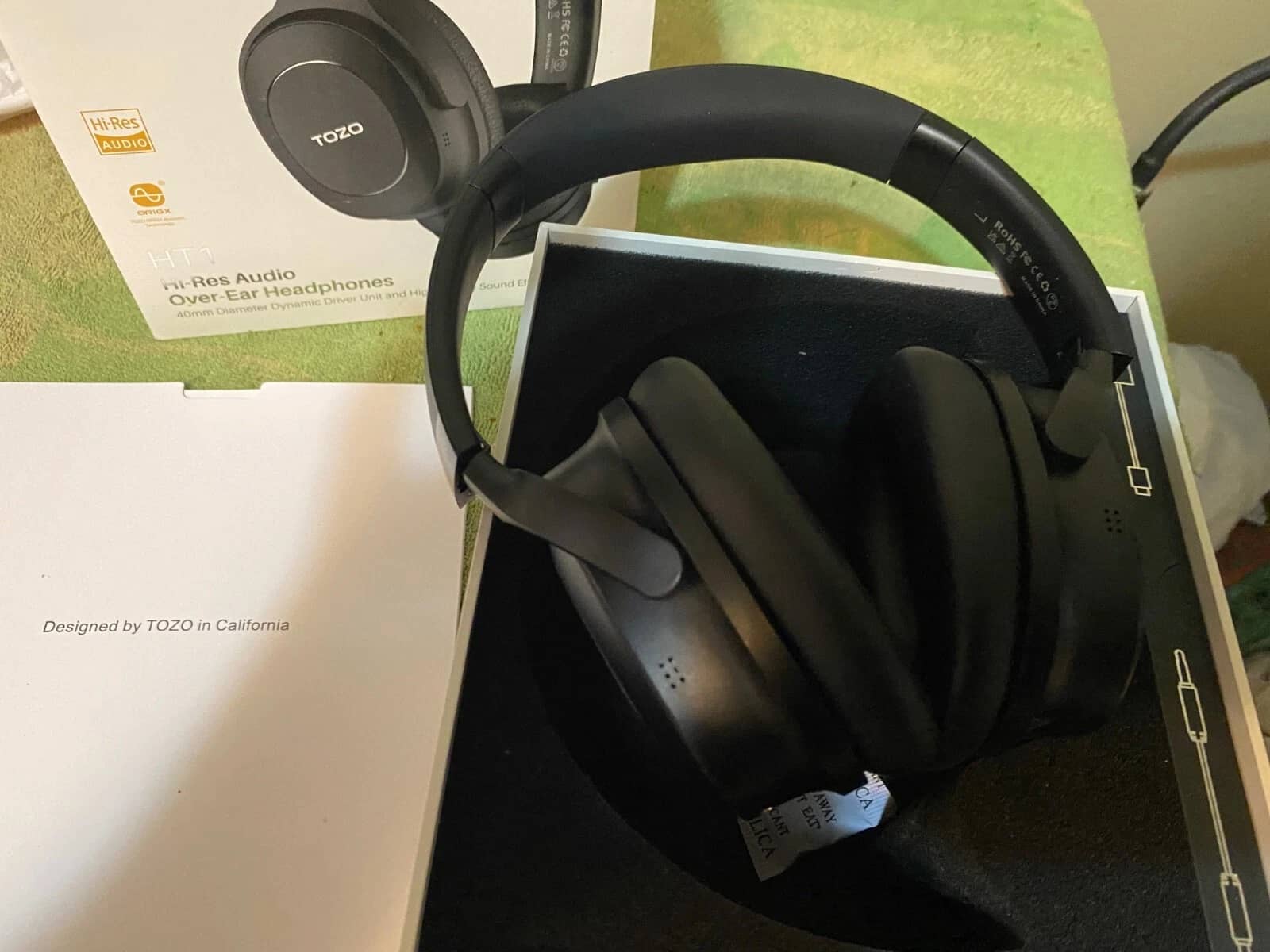 TOZO HT1 Headphones & Earbuds Black New