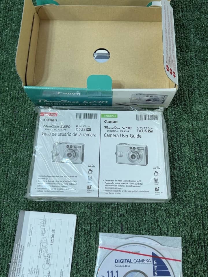 Canon Power Shot S230 Digital ELPH Digital Cameras Silver Open-Box Excellent Body Only
