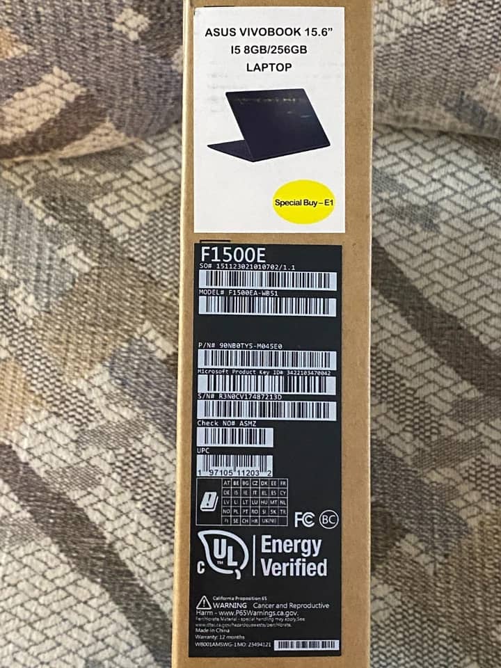 ASUS Vivobook F1500EA Computers
