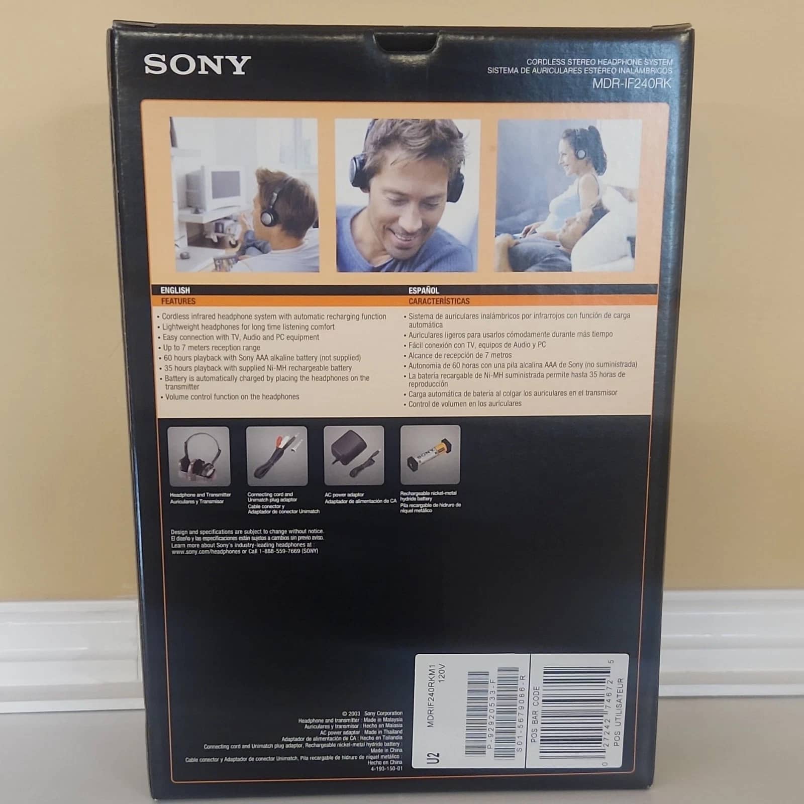 Sony MDR-IF240RK Headphones & Earbuds Black New