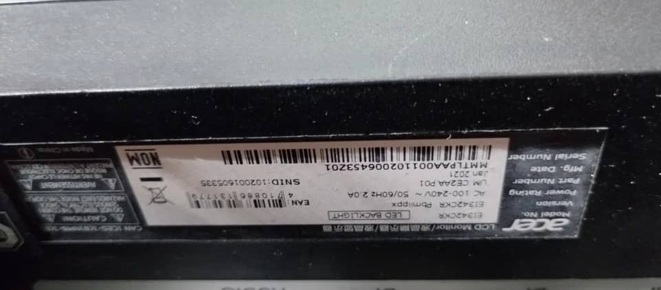 Acer EI342CKR Monitors