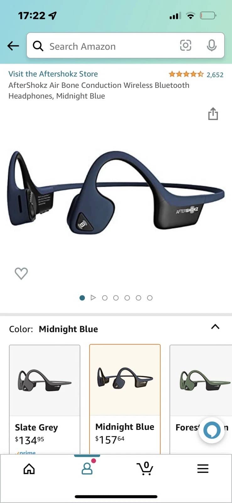 Shokz Trekz Air Headphones & Earbuds Blue Used - Good