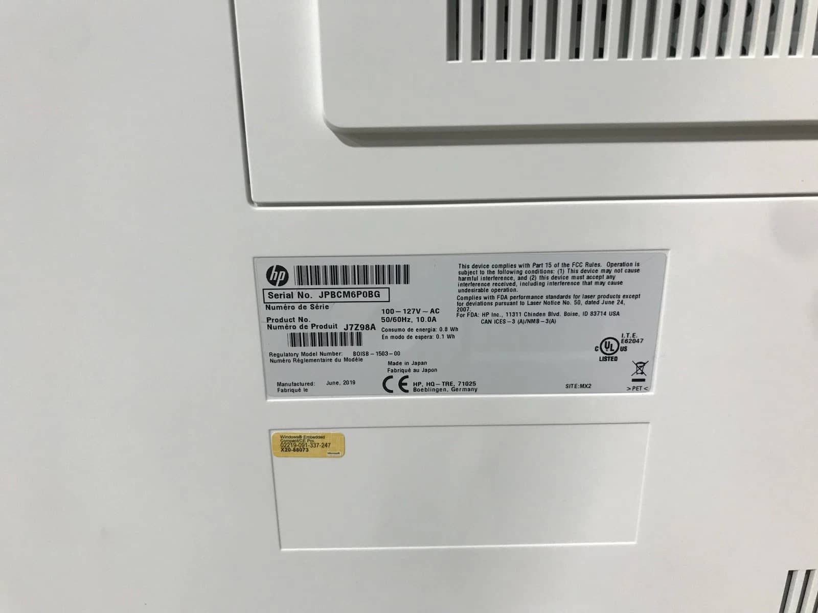 HP Color Laserjet M652 Printers Used - Good