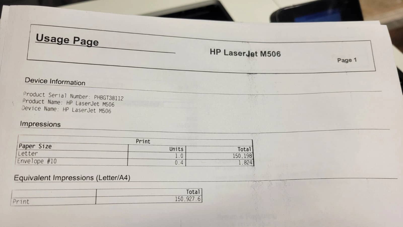 HP F2A68A Printers Used - Good