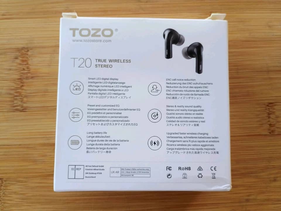 TOZO T20 Headphones & Earbuds Green New