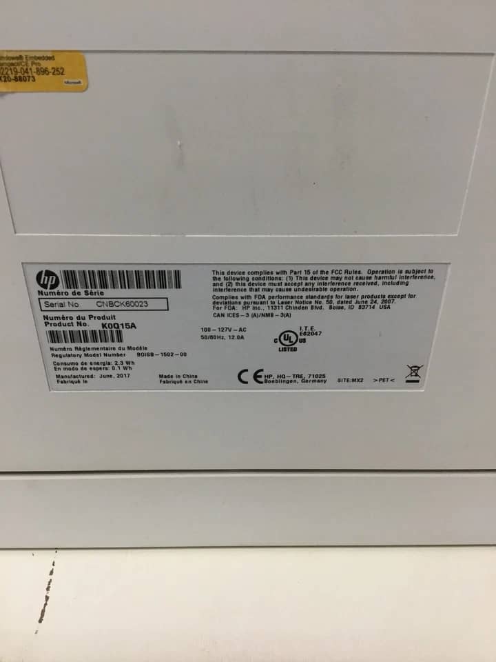 HP Laserjet Enterprise M607 Printers Used - Good