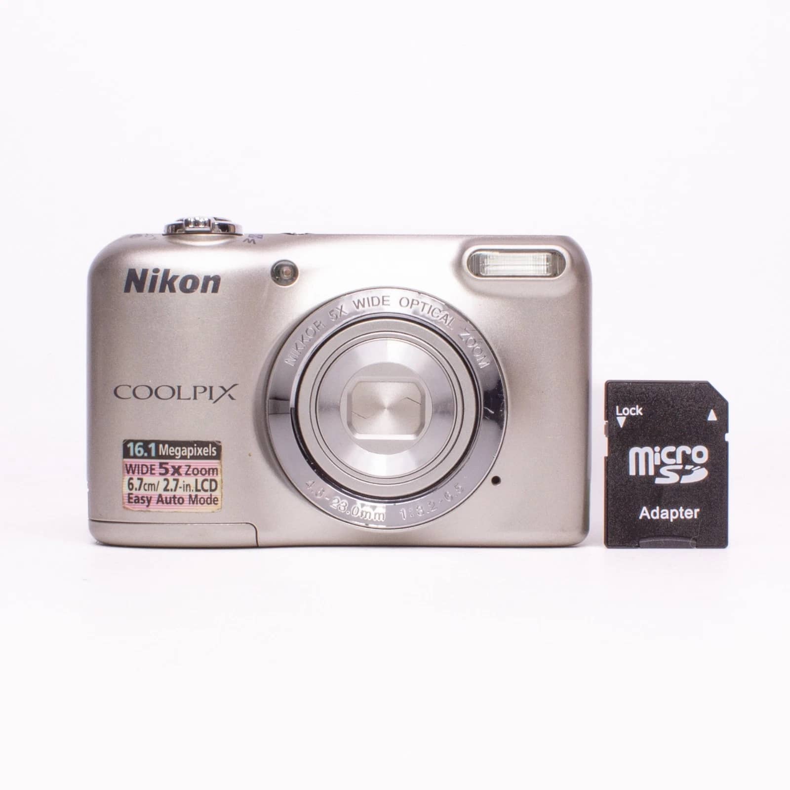 Nikon COOLPIX L27 Digital Cameras Silver Open-Box Excellent Body Only