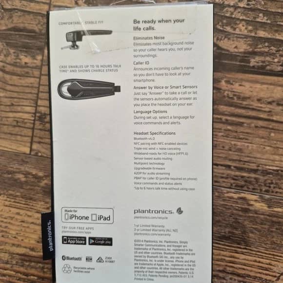 Plantronics Voyager Edge Headphones & Earbuds Black New