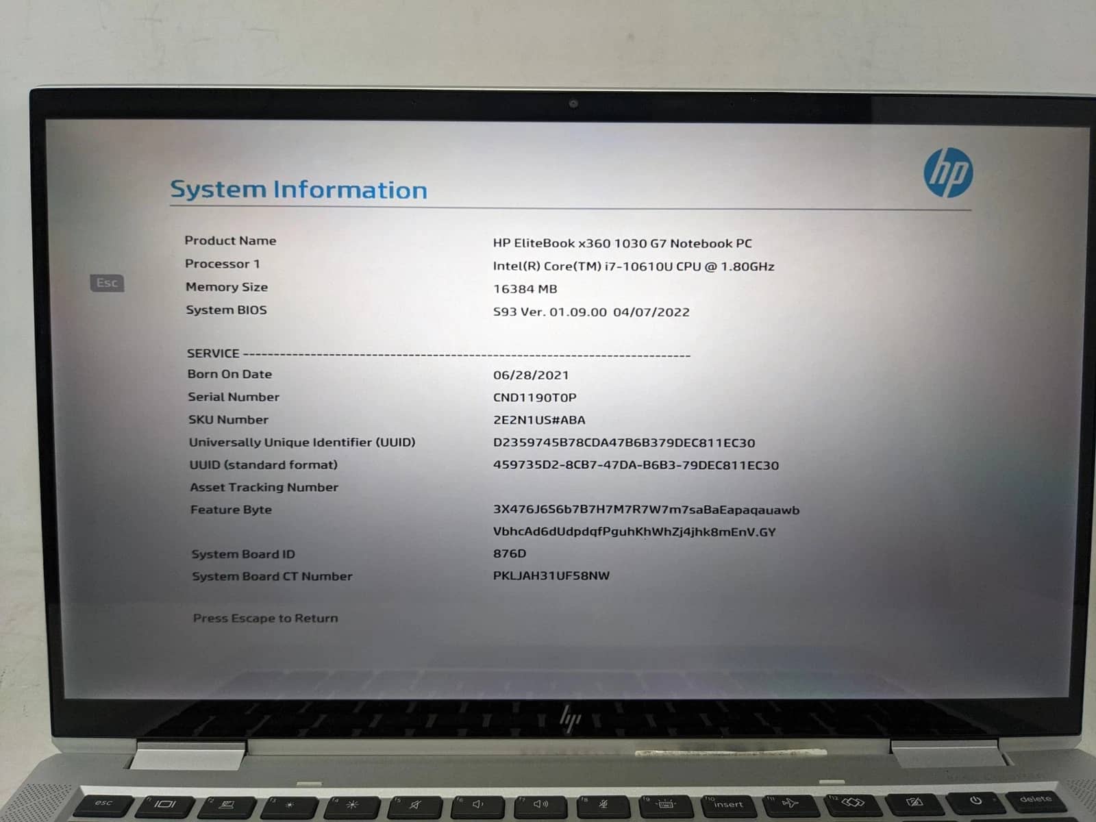 HP EliteBook x360 1030 G7 Computers 256GB 16GB Refurbished - Premium