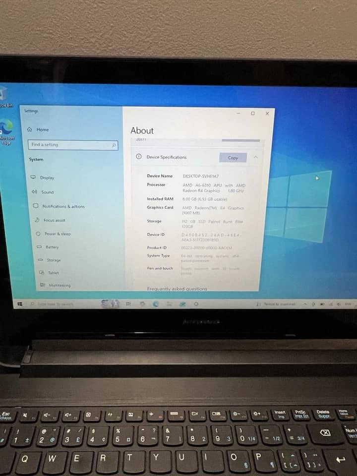 Lenovo Flex 2-14 Computers 500GB 4GB Used - Good