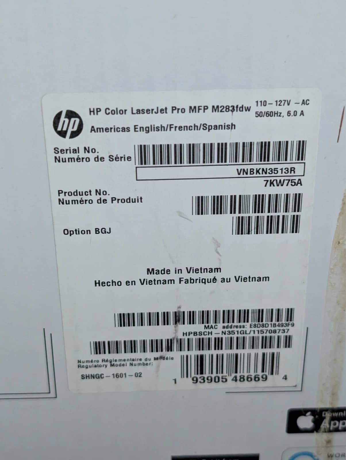 HP 7KW75A Printers Refurbished - Excellent