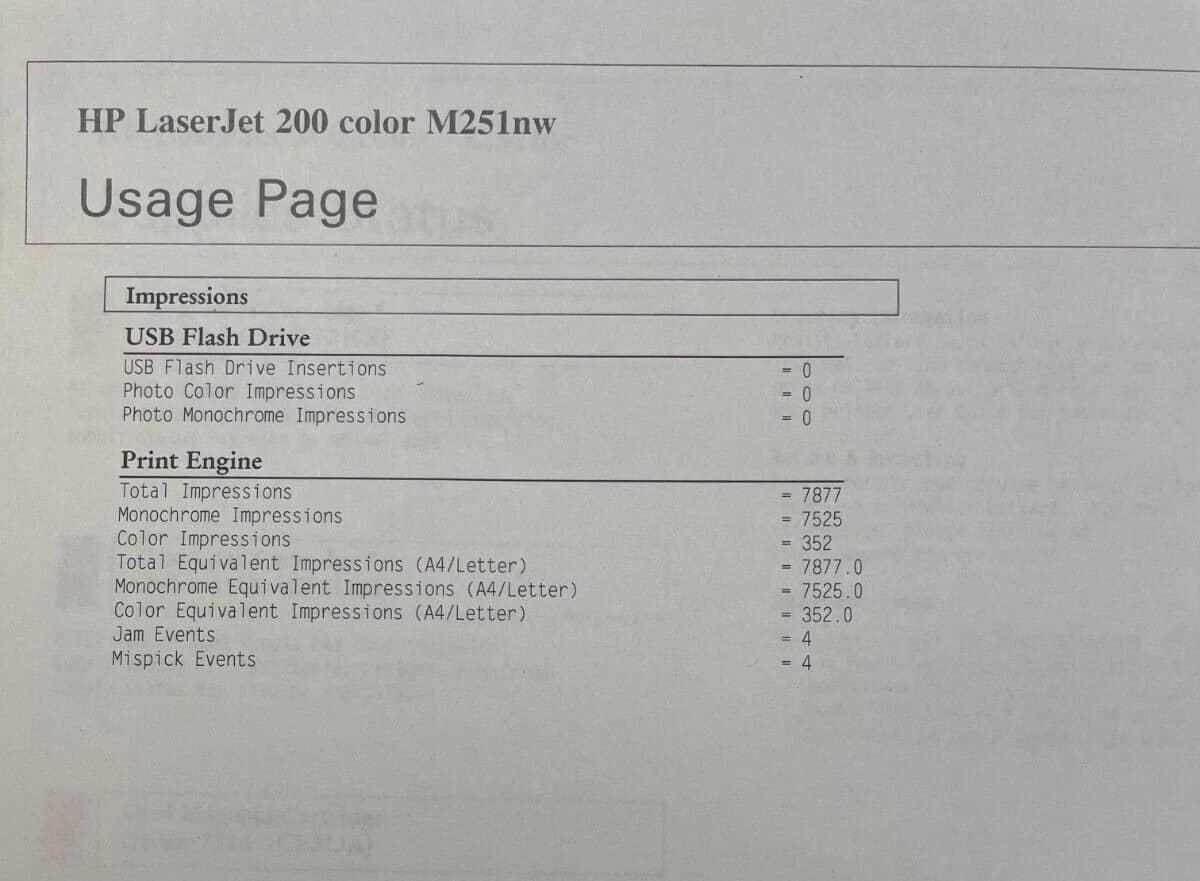 HP LaserJet 200 color mfp m251nw Printers Used - Good