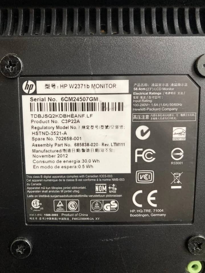 HP W2371b Monitors