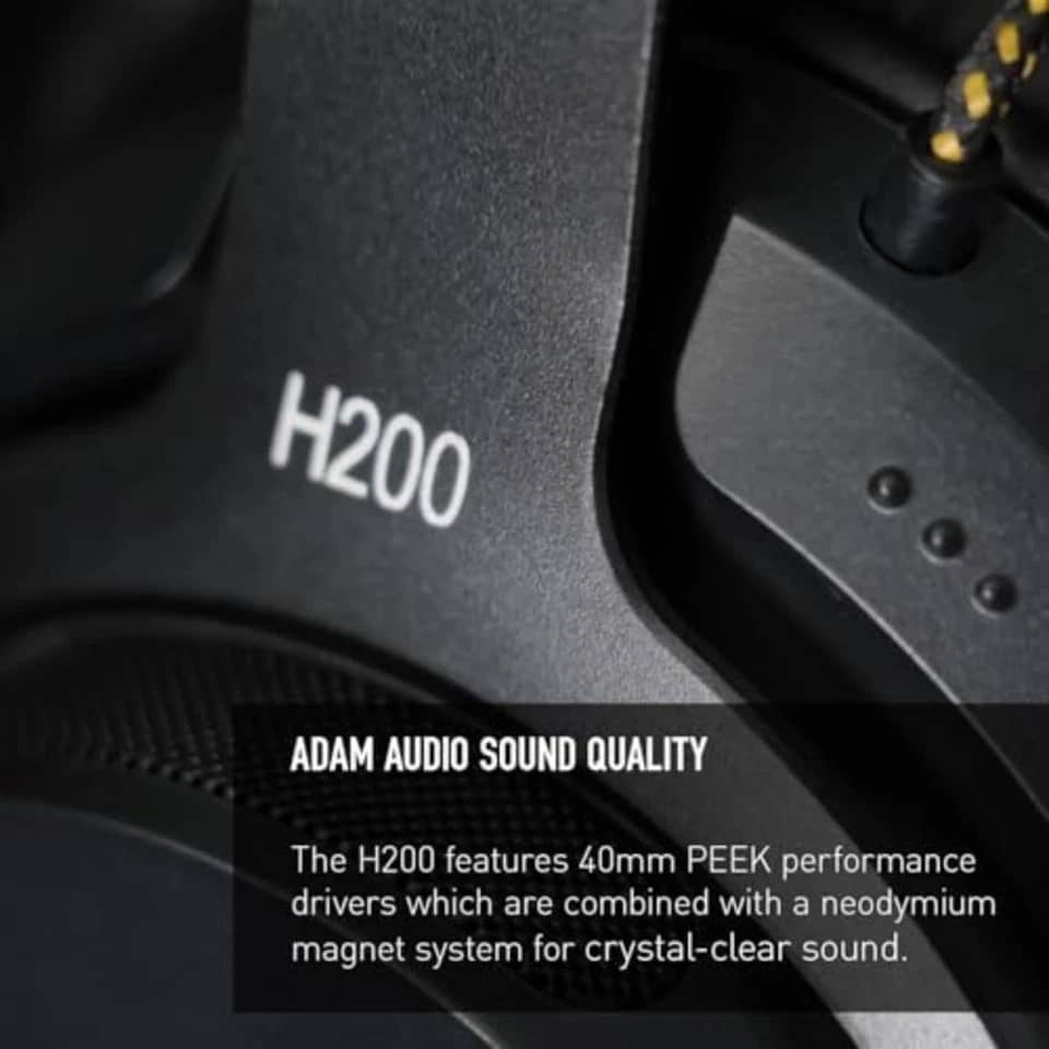 ADAM Audio AMS-H200 Headphones & Earbuds Black New