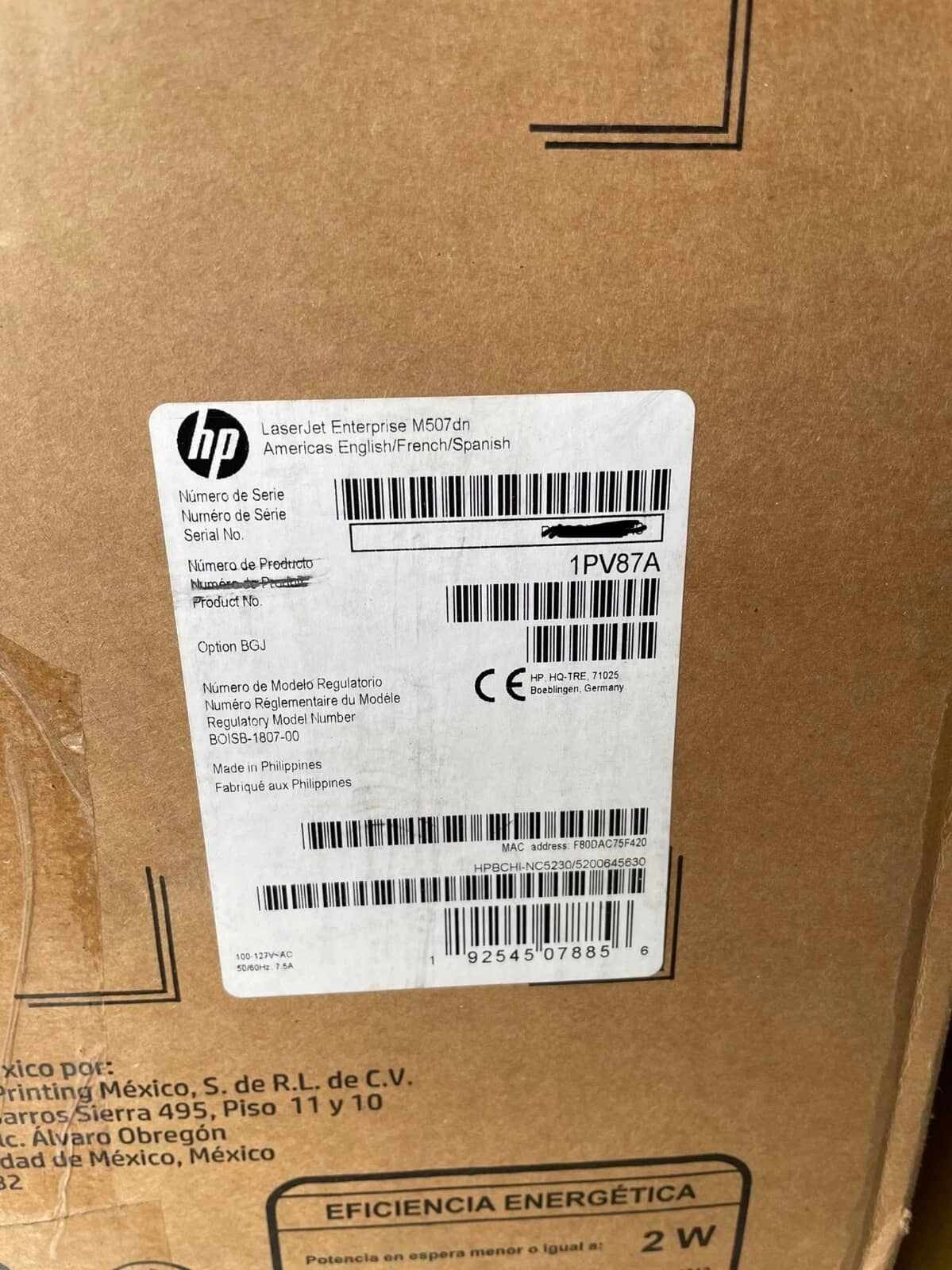 HP New HP LaserJet Enterprise M507dn 1PV87A Printers