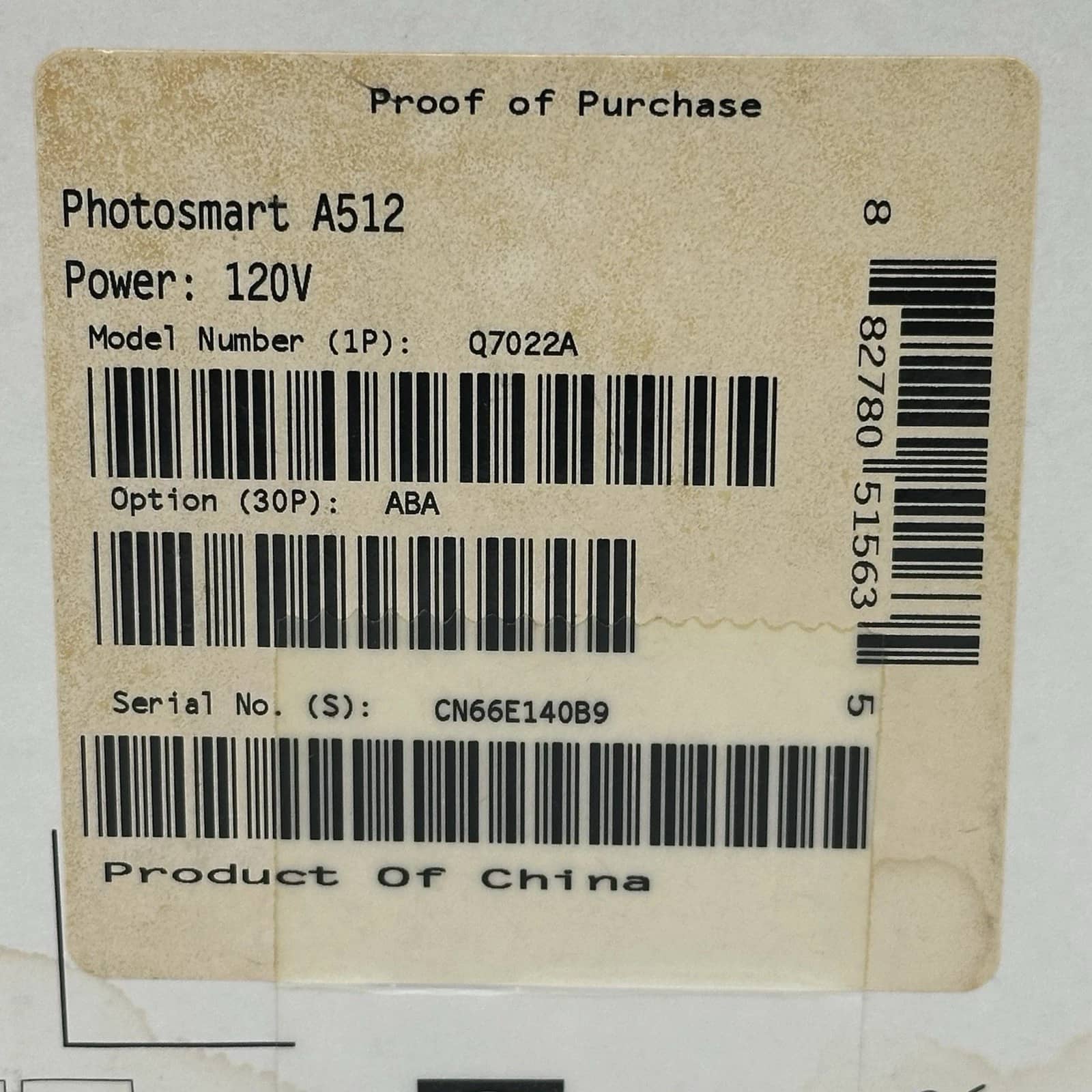 HP Photosmart A512 Printers New